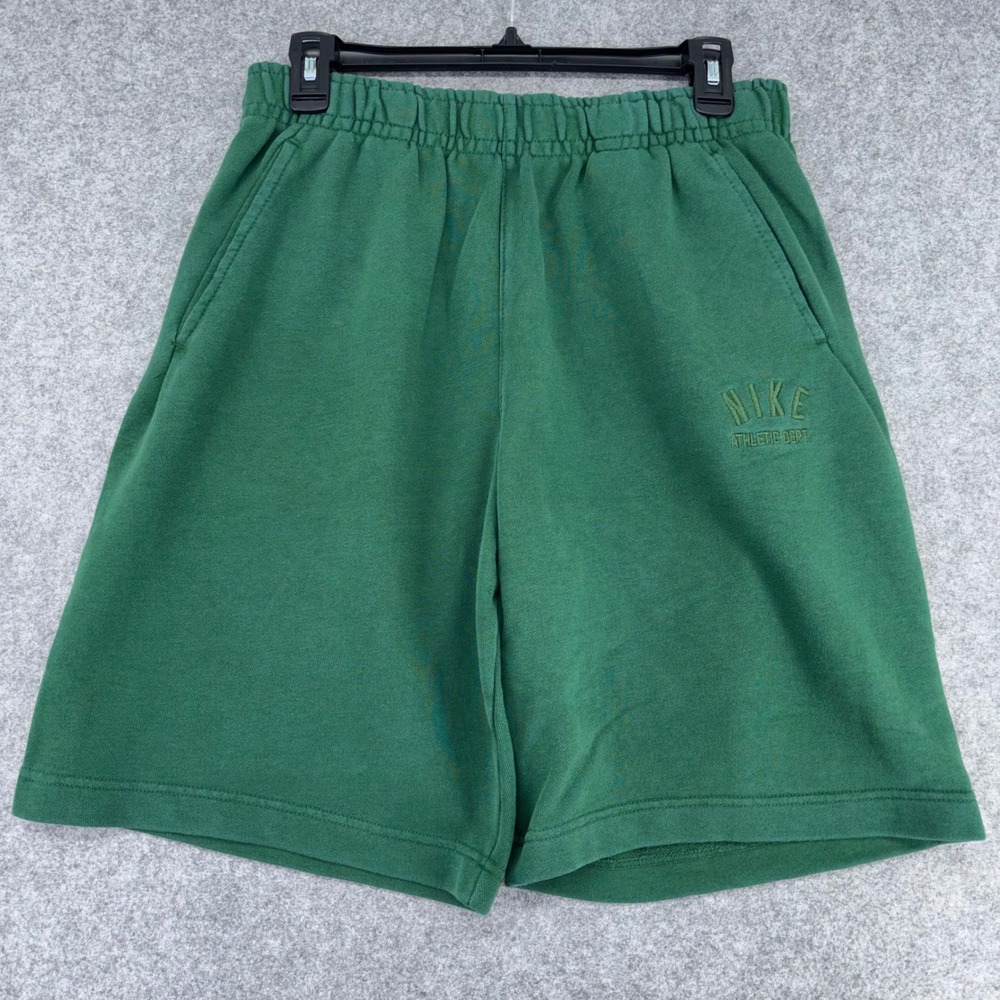 Nike Athletic Dept Green Fleece Shorts Mens Medium Embroidered Logo DX0731-341